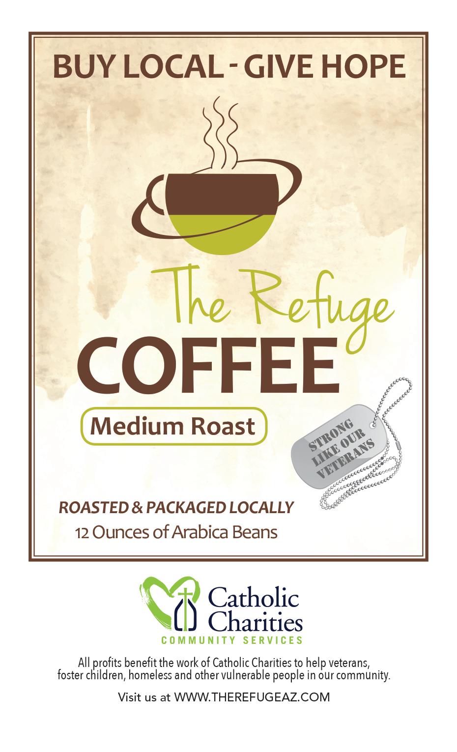 Refuge Coffee 100% Arabica Medium 12 oz